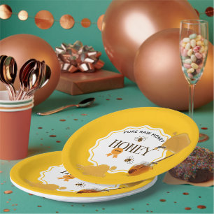 Honey Jar Honeybee Honeycomb Bee Apiary Paper Plates