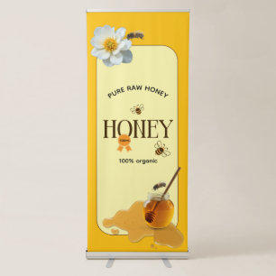 Honey Jar Honeybee Honeycomb Bee Apiary Retractable Banner