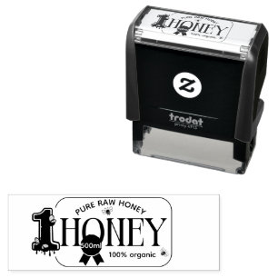 Honey Jar Honeybee Honeycomb Bee Apiary Self-inking Stamp