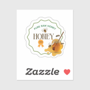 Honey Jar Honeybee Honeycomb Bee Apiary Sticker