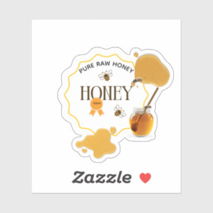 Honey Jar Honeybee Honeycomb Bee Apiary Sticker