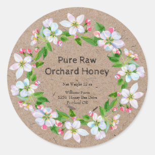 Honey Jar Kraft Paper Label Orchard Honey