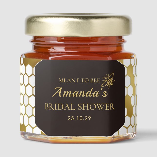 Honey Jar Label Bridal Shower Wedding Favors (Front)