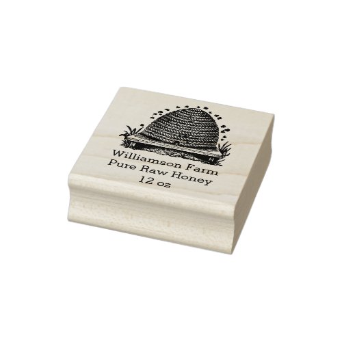 Honey Jar Label Honey Bee Vintage Bee Hive Rubber Stamp