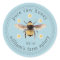 Honey Jar Label Honeybee Apiary Blue