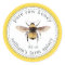 Honey Jar Label Honeybee Apiary Yellow