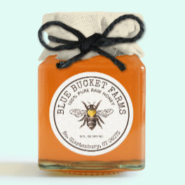 Honey Jar Label Honeycomb Bee