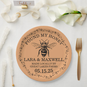 Honey Jar Labels for Wedding Favors Paper Plates