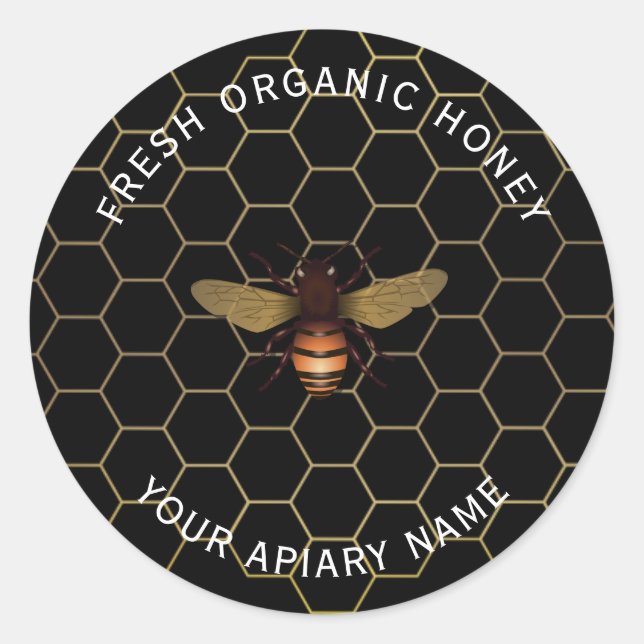 Honey Jar Labels Honeybee Apiary (Front)