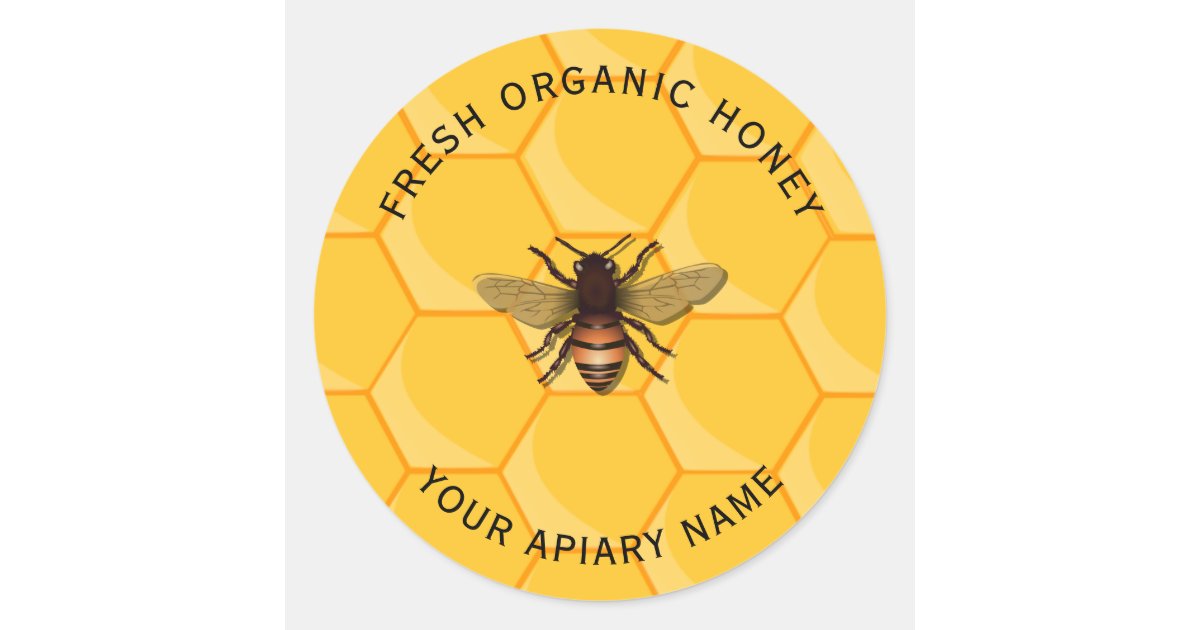 Honey Jar Labels Honeybee Apiary | Zazzle.com