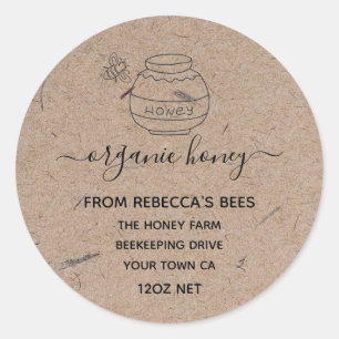 Honey Jar Labels Honeybee Bee Apiary