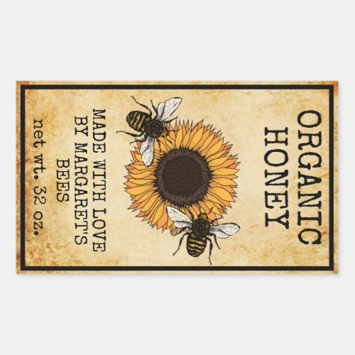 Honey Jar Labels Honeybee Honeycomb Bee Apiary