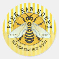 Custom Apiary Honey Bee Stamp | Zazzle