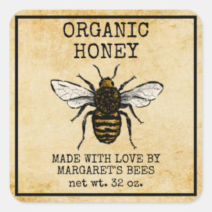 Honey Jar Labels Honeybee Honeycomb Bee Apiary