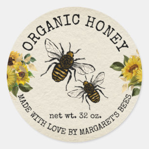 Honey Jar Labels Honeybee Honeycomb Bee Apiary
