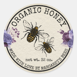Honey Jar Labels Honeybee Honeycomb Bee Apiary