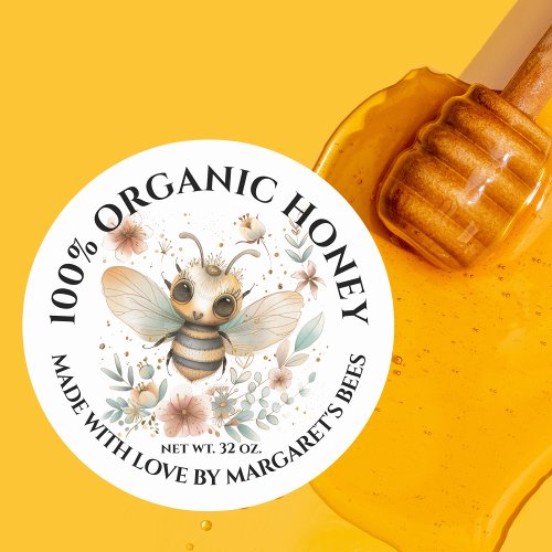 Honey Jar Labels Honeybee Honeycomb Bee Product