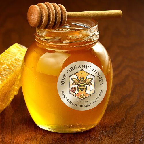 Honey Jar Labels Honeybee Honeycomb Bee Product