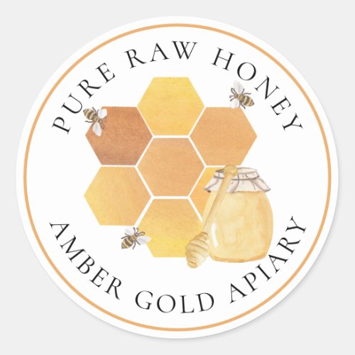 Honey Jar Labels Honeybees Honeycomb Bee Apiary