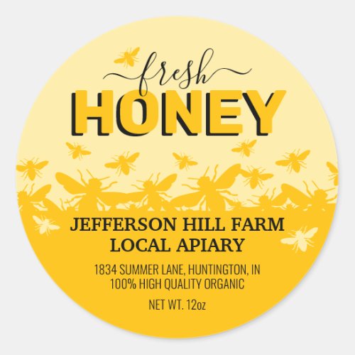 Honey Jar Labels Honeycomb Bee Apiary