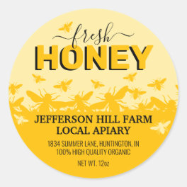 Honey Jar Labels Honeycomb Bee Apiary