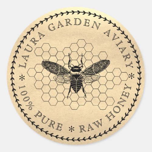 Honey jar lid label for Bee Comb Apiary