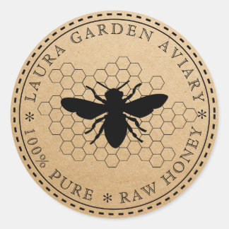 Honey jar lid label for Bee Comb Apiary