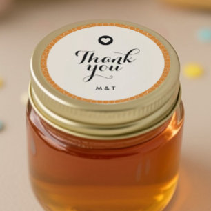 Honey Jar Lid Wedding Favor Classic Round Sticker