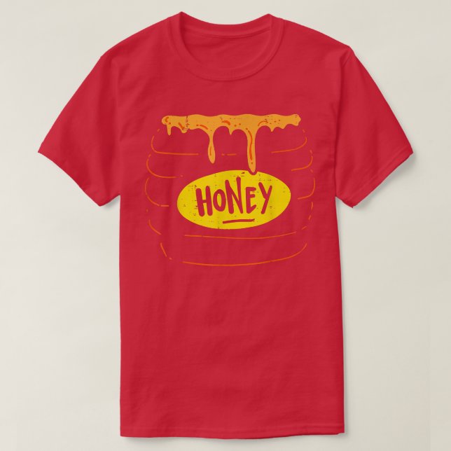 Honey Jar Pot Costume Funny Sweet Halloween  T-Shirt (Design Front)