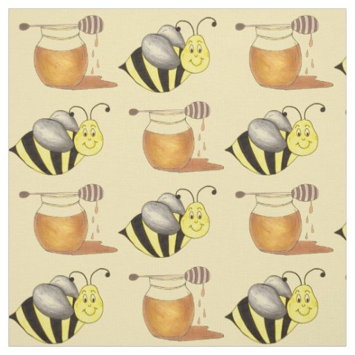 Honey Jar Pot Honeypot Bee Honeybee Bumblebee Fabric