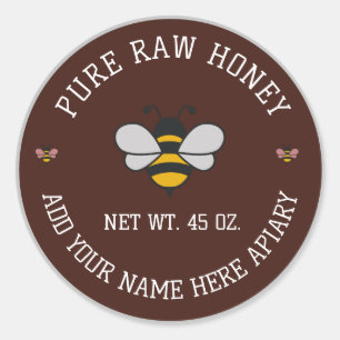 Honey Jar Stickers Bee & Honeycomb Apiary Labels