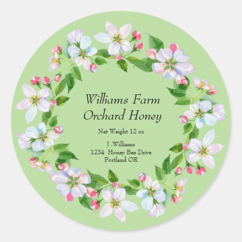 Honey Jar  Watercolor Label  Orchard Honey