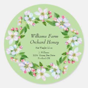 Honey Jar Watercolor Label Orchard Honey