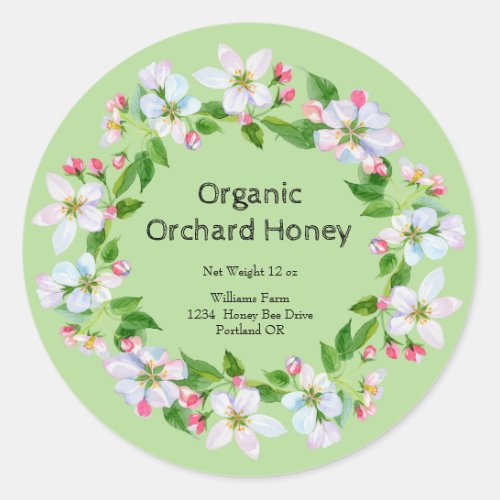Honey Jar  Watercolor Label  Orchard Honey