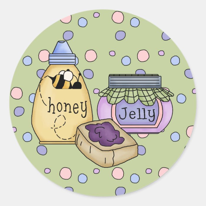 honey, jelly and bread stickers