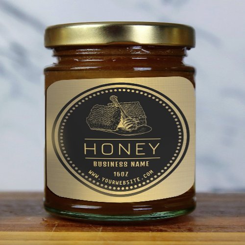 Honey label Black Gold  Honey Logo