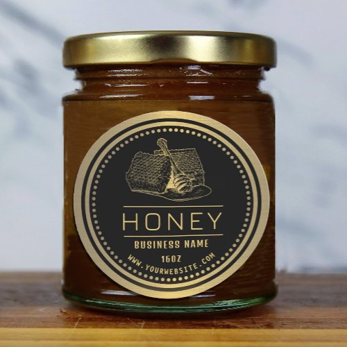 Honey label Black Gold  Honey Logo
