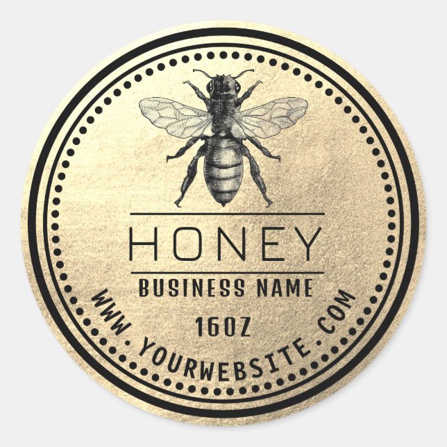 Honey label Black Gold | Honey Logo (Front)