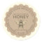 Honey Label Kraft Scallop Vintage Bee