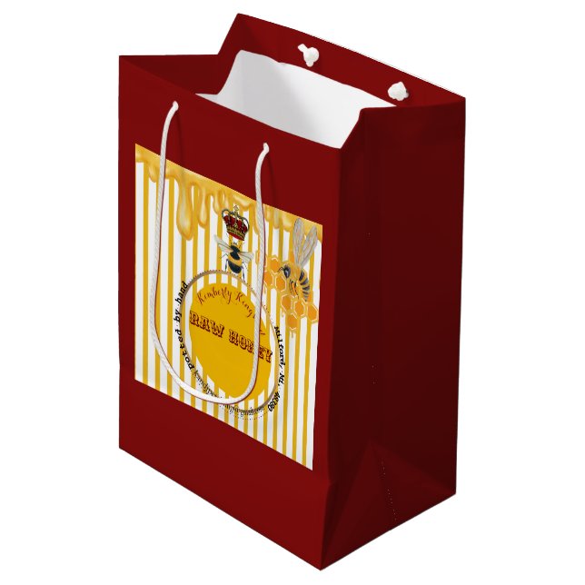 honey label  medium gift bag (Front Angled)
