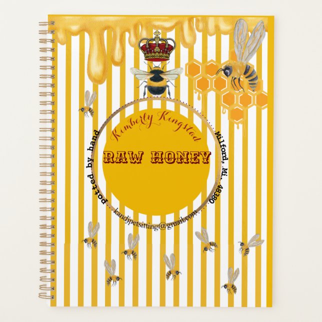 honey label  planner (Front)