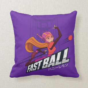 Honey Lemon   Fast Ball Throw Pillow