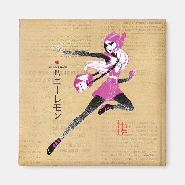 Honey Lemon on the Run Magnet (Front)