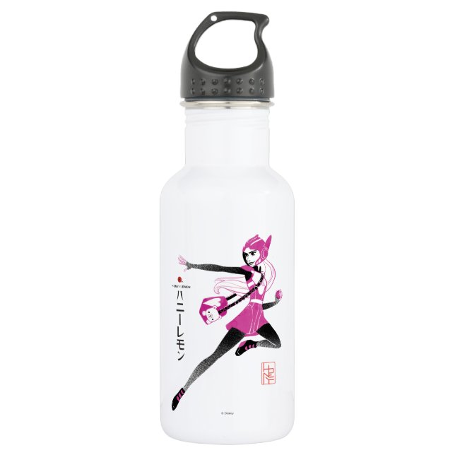 Honey Lemon on the Run Stainless Steel Water Bottle (Front)