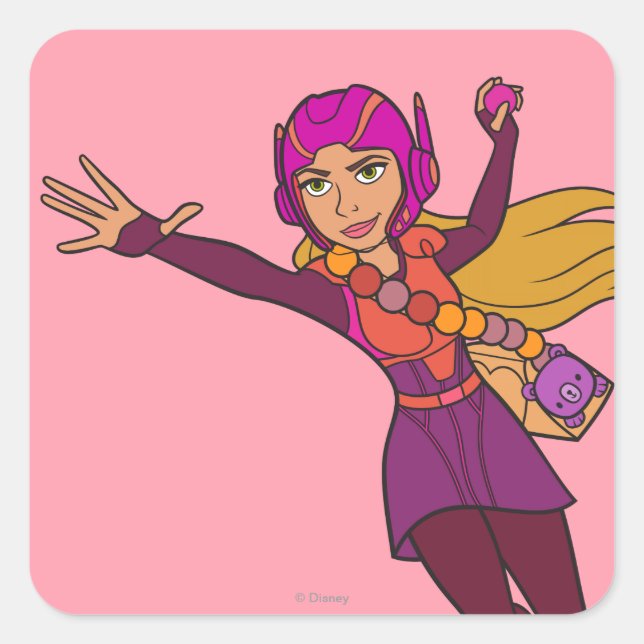 Honey Lemon Pink Suit Square Sticker (Front)