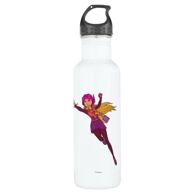 Honey Lemon Pink Suit Stainless Steel Water Bottle (Front)