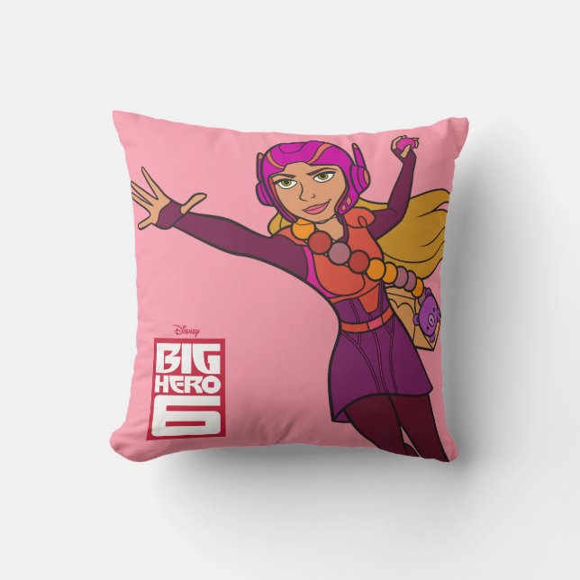 Honey Lemon Pink Suit Throw Pillow (Front)