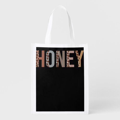 Honey Leopard Print Mom Cute Mothers Day Funny Gra Grocery Bag