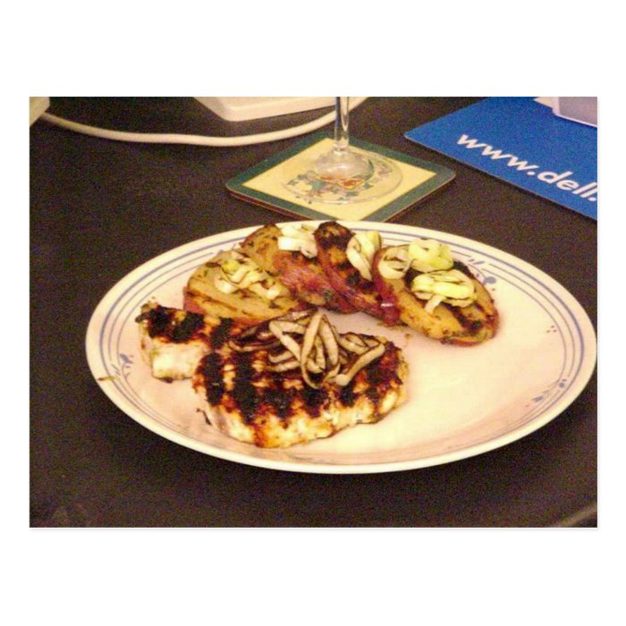 Honey Lime Grilled Swordfish And Garlic Potatos Wi Post Cards