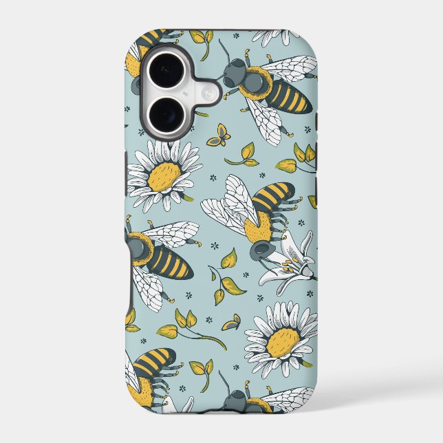 Honey Lots of Bees Pattern Iphone Case (Back)